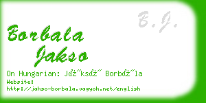 borbala jakso business card